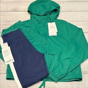 🍋Lululemon ⚠️READ⚠️ Super-High-Rise Tight 25" Retro Remix & Hood Lite Jacket🍋